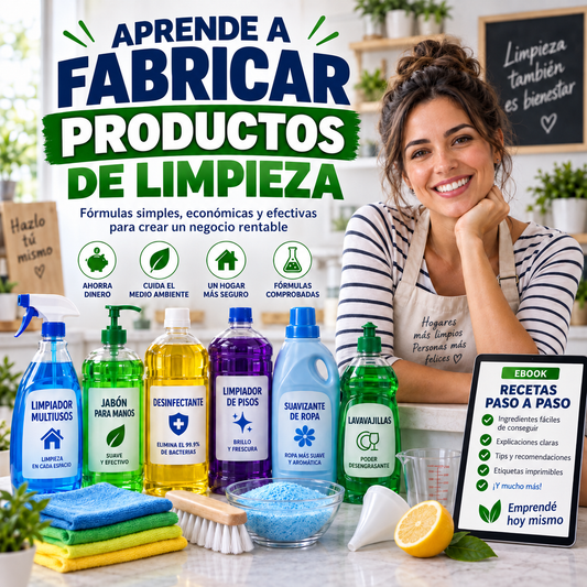 +400 Fórmulas para Fabricar Productos de Limpieza