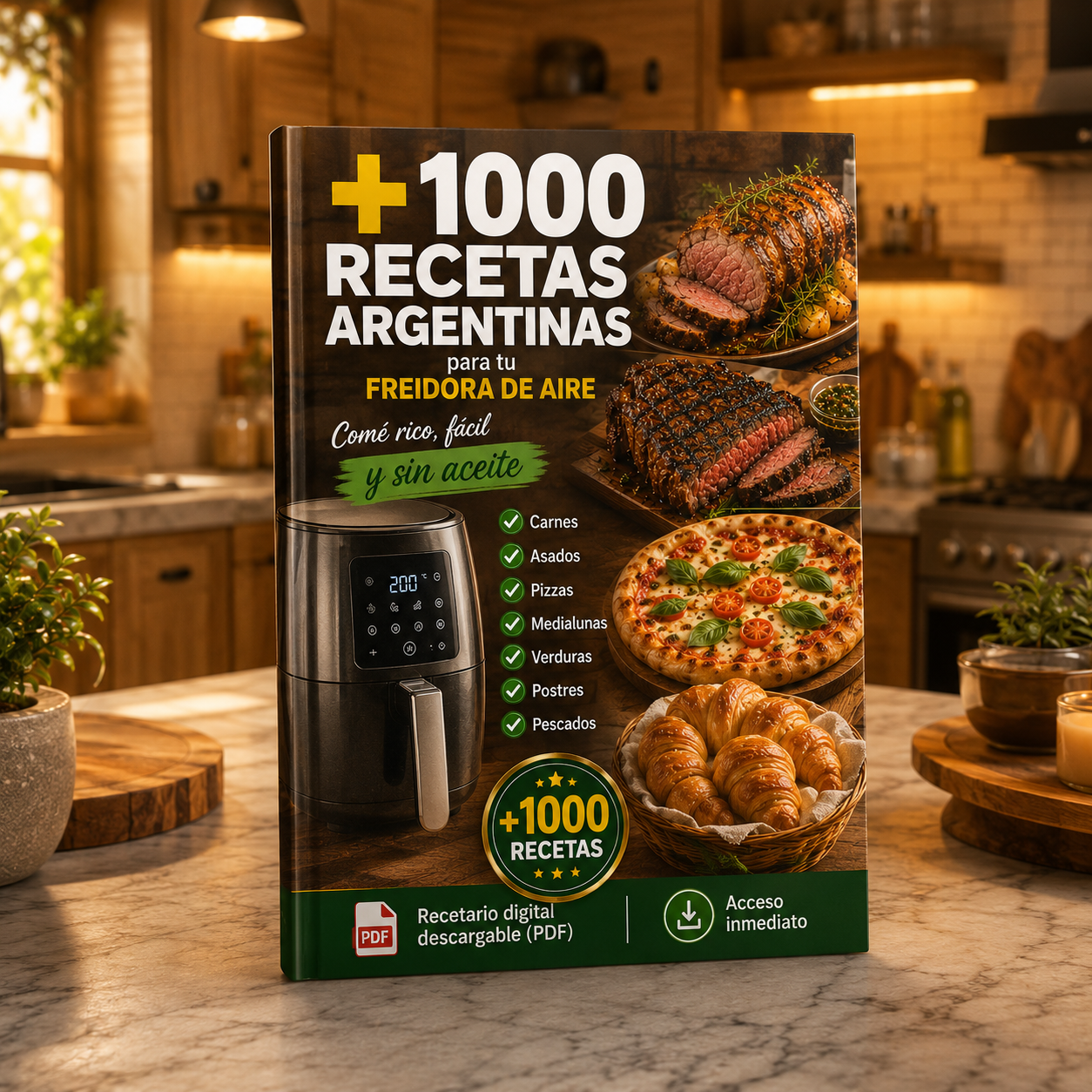 +1000 RECETAS ARGENTINAS PARA FREIDORA DE AIRE